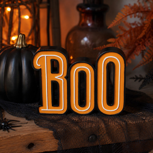 Insegna halloween boo resina - insegna,