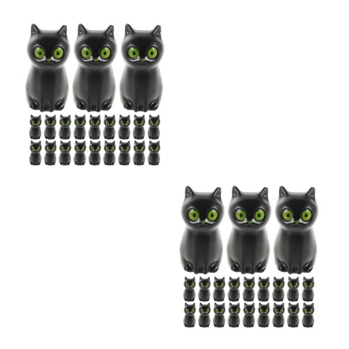 Scultura gatto nero resina - gatto,